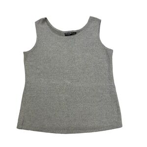 Effortless Style by Citiknits Shirt Womens Small S Gray Sleeveless Tank Top
